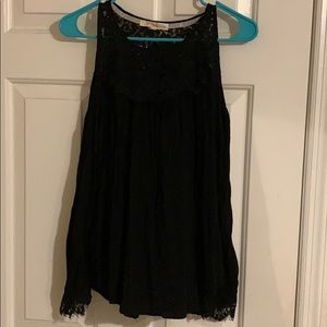 Black Cold Shoulder Top